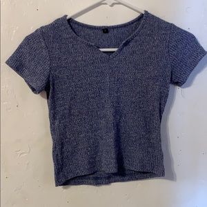 Blue crop top